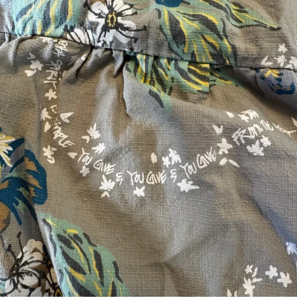Patagonia Girls Aloha Dress Gray with Blue and Yellow Accents Small (7-8)